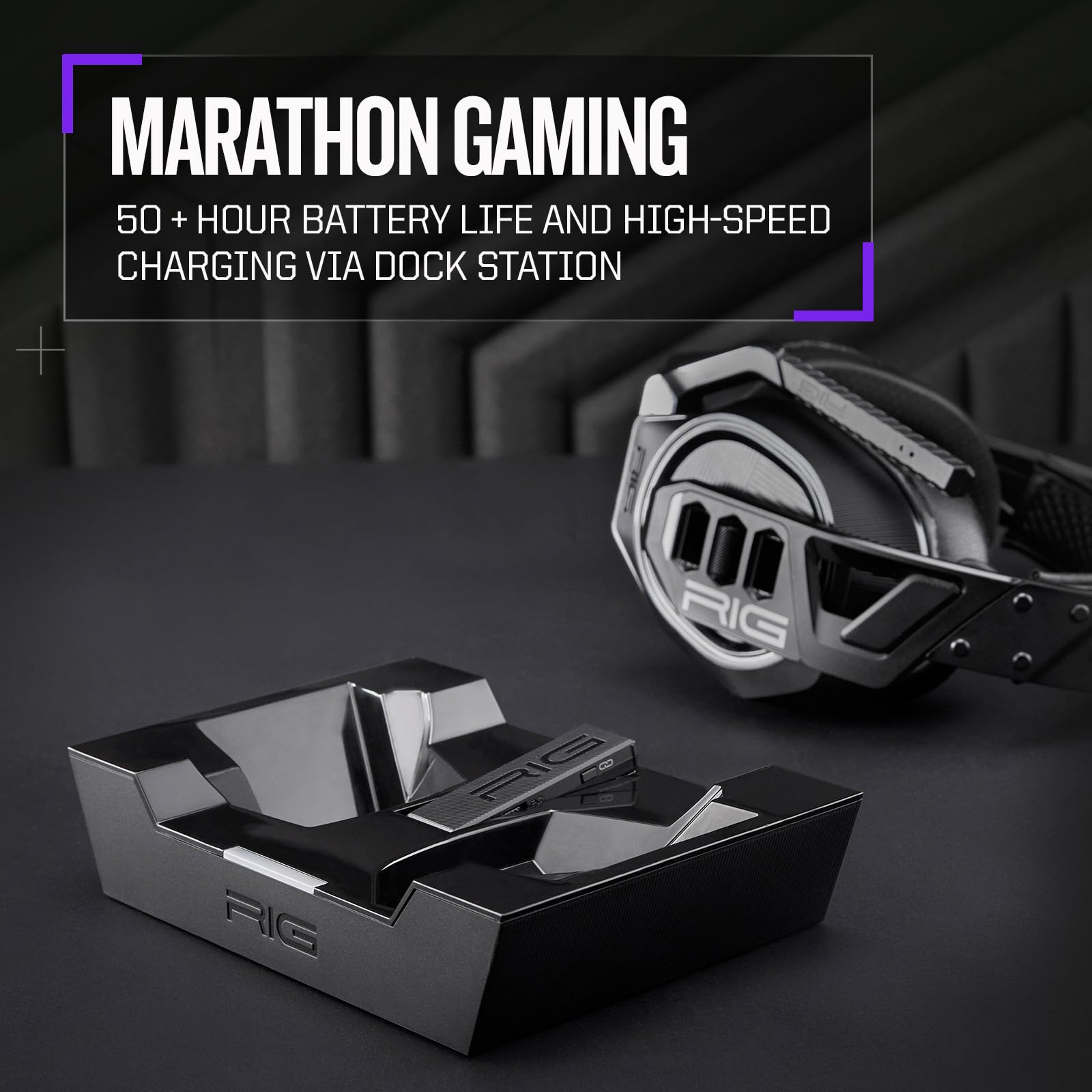 RIG 900 MAX Universal Dual Wireless Gaming Headset with Bluetooth 5.2 for Xbox, PlayStation, PC - Multi-Function Charging Dock - 60H Battery Life - Dolby Atmos 3D Sound - Perfect for Competitive Gaming, Streaming & Home Entertainment