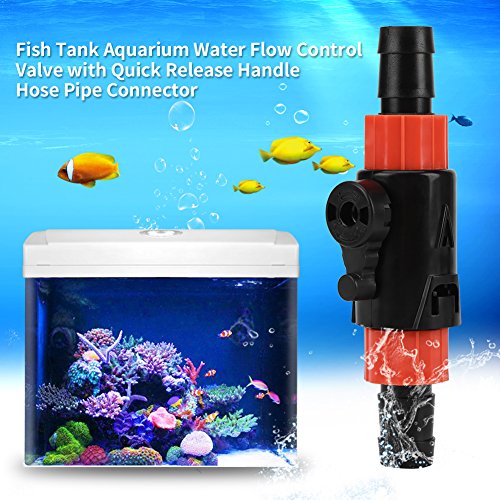 **TOPINCN Aquarium Water Control Valve - Quick Release Handle Fish Tank Water Changer Valve with Hose Pipe Connector for Easy Water Changes (Perfect for Freshwater & Saltwater Tanks)**