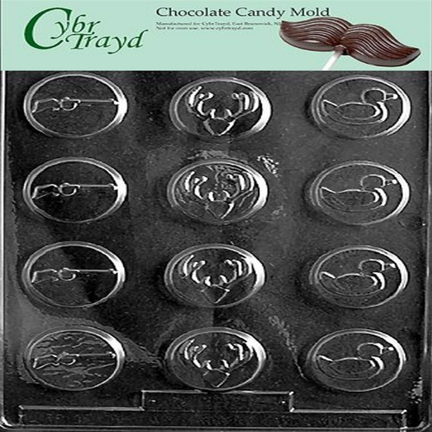 Cybrtrayd Rifle Hunter Chocolate Candy Mold - Premium Mint Chocolate Candy Making Kit with Step-by-Step Molding Guide | Perfect for DIY Treats, Hunting Party Favors & Holiday Gift Making