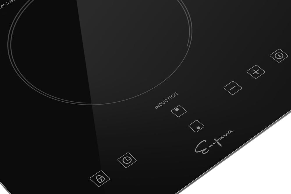 Empava 12 Inch 2 Burner Portable Induction Cooktop with LCD Display - Countertop Electric Stove for Fast Cooking, IDC12 - Perfect for Small Kitchens, RVs, Dorms & Outdoor Use