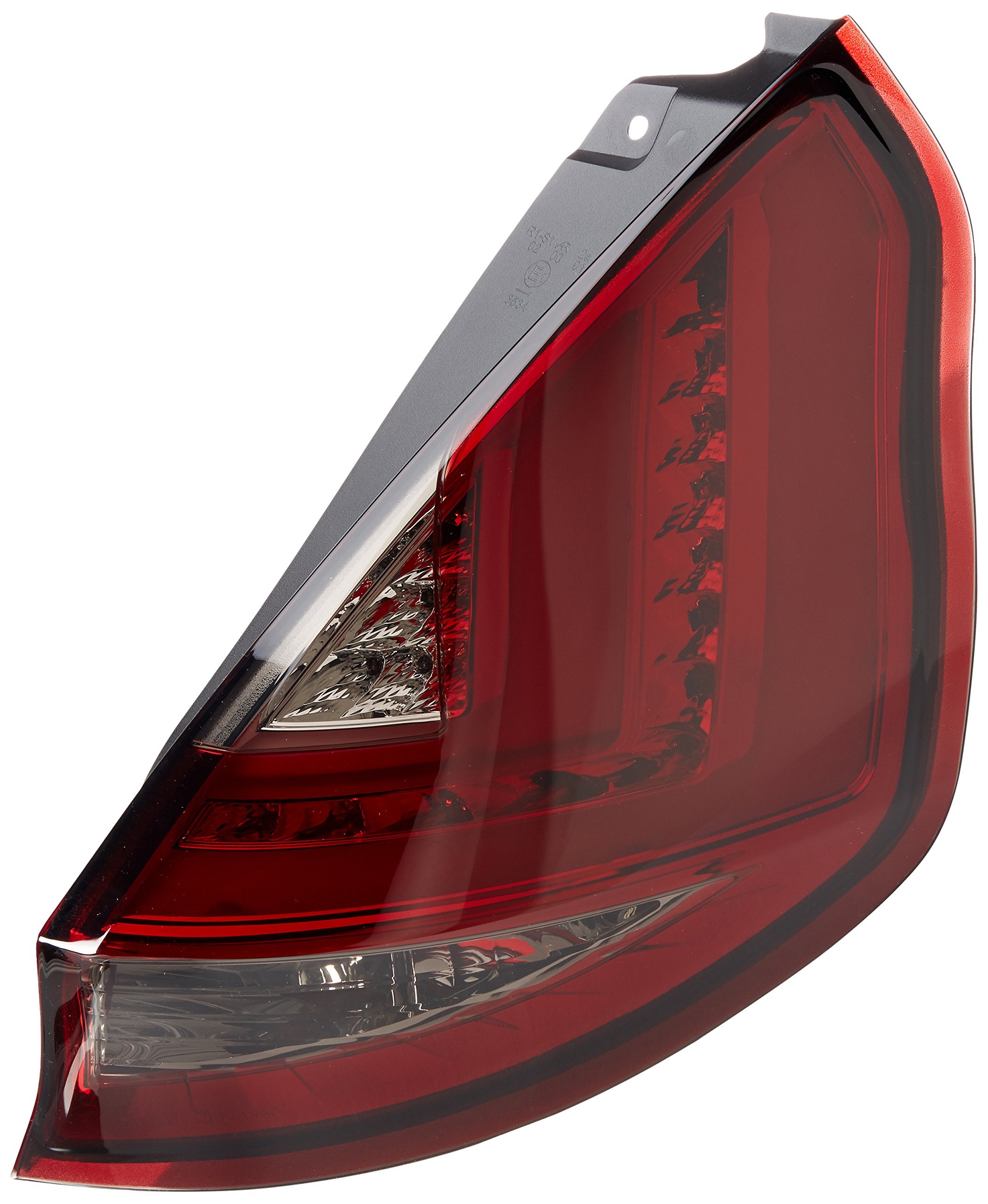 Spec-D Tuning Red Smoke LED Tail Lights with LED Tube for 2011-2013 Ford Fiesta Hatchback - Left & Right Pair Assembly - Enhanced Visibility & Style for Night Driving & Car Customization