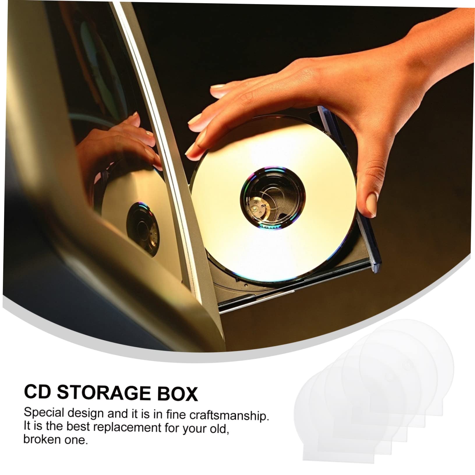 BESTonZON 40-Pack White CD Jewel Cases - Durable Plastic CD Storage Containers for Music, Movies, and Data Discs - Perfect for Home, Office, and Studio Organization