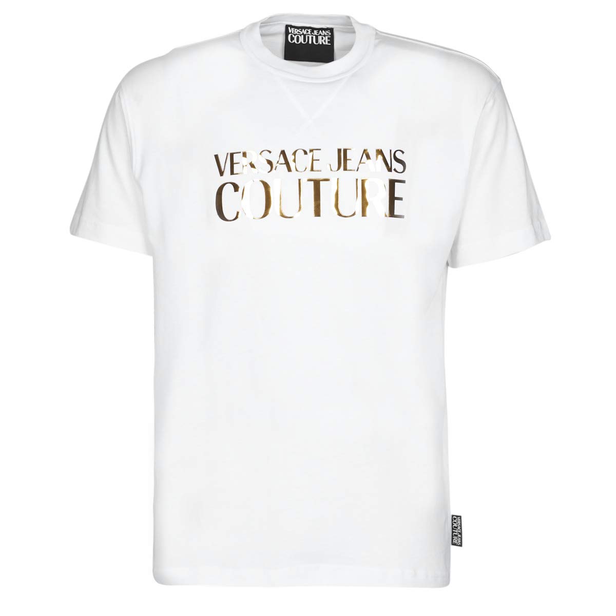 Versace Jeans Couture Cotton Printed Logo White T-Shirt for Men - Premium Fashion Tee with Iconic Branding - Perfect for Casual Wear, Street Style & Everyday Outfits