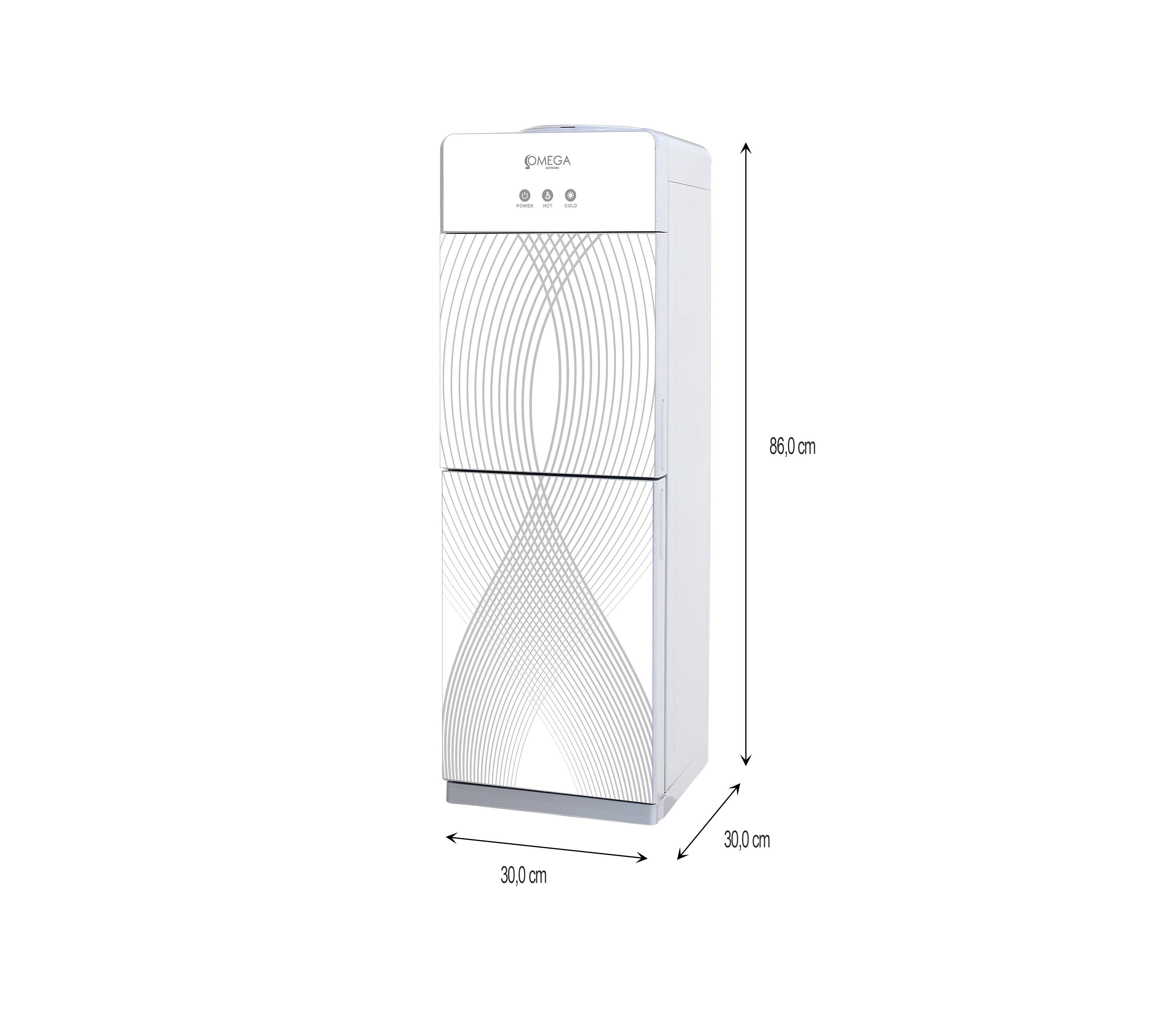 OWD G2W Water Dispenser by Omega Electronics - Fast & Efficient Hot & Cold Water for Home & Office Use