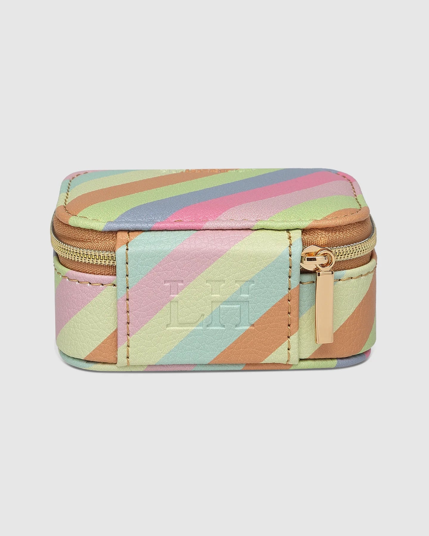 Louenhide Suzie Pastel Stripe Jewelry Box - Elegant Storage for Necklaces, Rings & Earrings | Perfect for Bedroom Vanity, Travel & Gift Giving