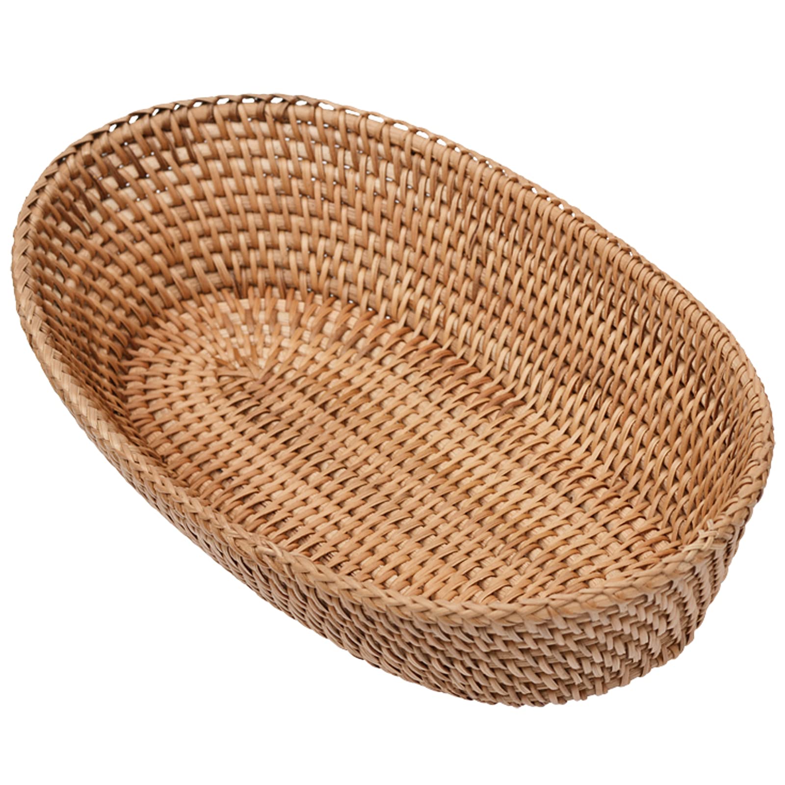 Handmade Large Oval Bread Basket - 12.5