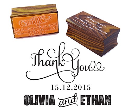 Custom Wood Mounted Wedding Invitation Rubber Stamp - Personalized Save The Date Stamp for DIY Wedding Stationery & Invitations - Perfect for Bridal Shower, Engagement Party & Anniversary Gifts