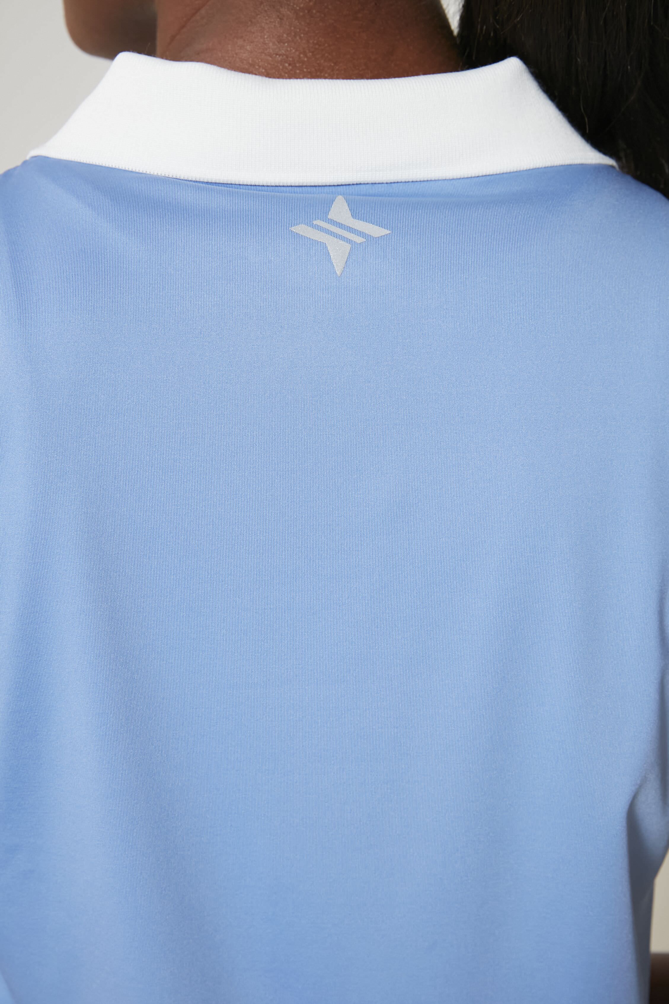 Boogie Down Blue Sleeveless Caroline Polo Shirt for Women | Breathable Summer Golf & Tennis Apparel | Casual Athletic Wear for Outdoor Sports