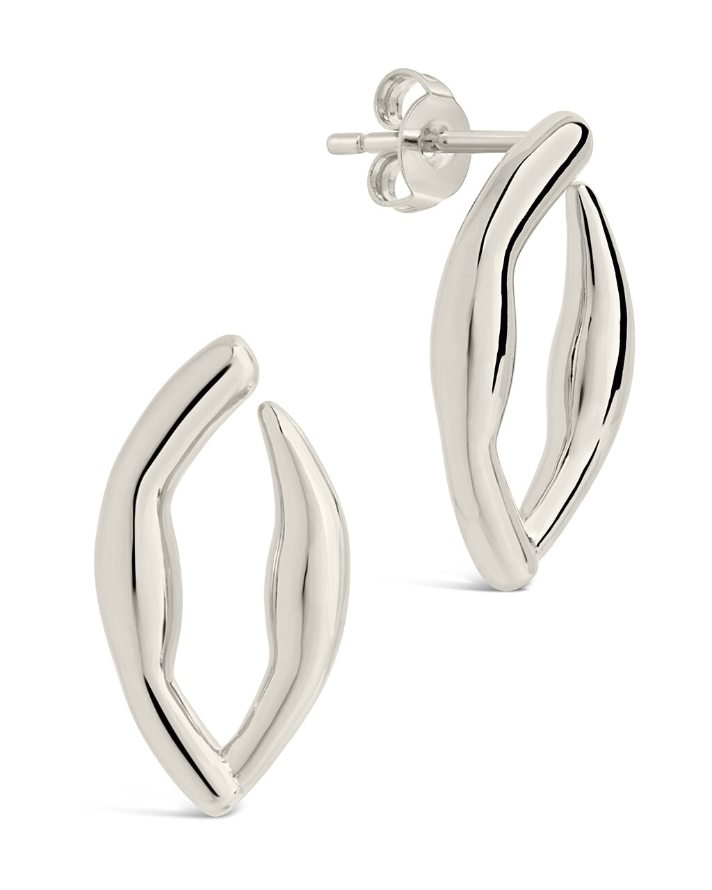 Sharee Contoured Stud Earrings for Women - Hypoallergenic Stainless Steel Fashion Jewelry - Perfect for Everyday Wear, Parties & Gifts