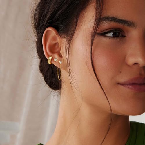 HEART CHAIN EARRINGS