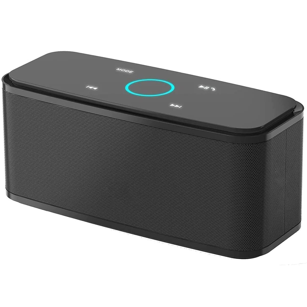 Portable Wireless Bluetooth Speaker with 12W HD Sound & Bass, IPX5 Waterproof, 20H Playtime, Touch Control - Perfect for Home, Outdoor, Travel & Parties (Black)