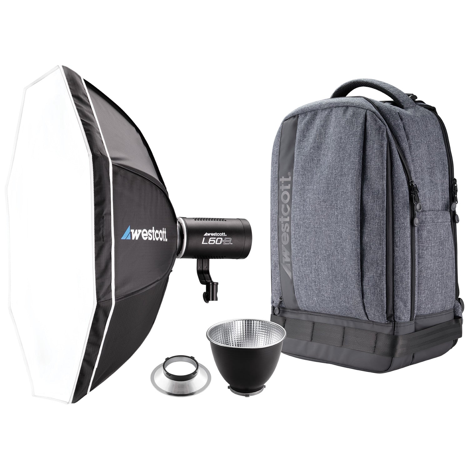 L60 B Bi Color COB LED 1 Light Backpack Kit - Professional Portable Lighting for Photography, Videography, and Outdoor Adventures