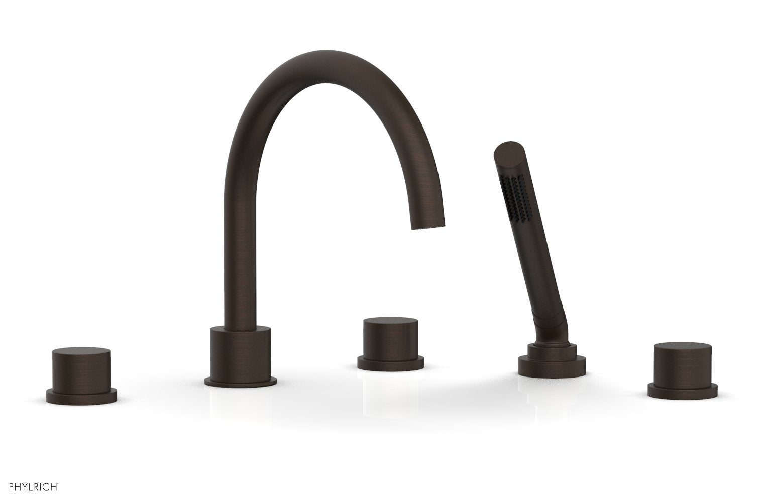 Premium BASIC II Deck Tub Set with Hand Shower - 230 49 - Freestanding Bathtub with Modern Faucet for Spa-Like Relaxation in Master Bathroom or Luxury Hotel Suite