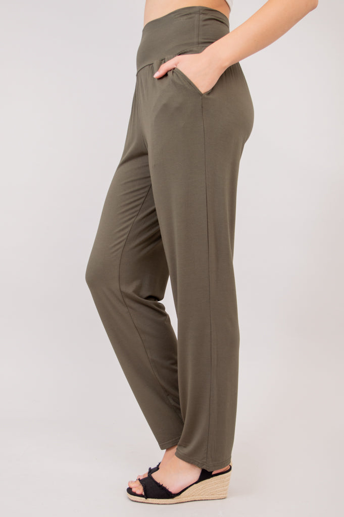 Clair Women's Bamboo Khaki Pants - Soft, Breathable & Comfortable for Yoga, Travel & Everyday Wear