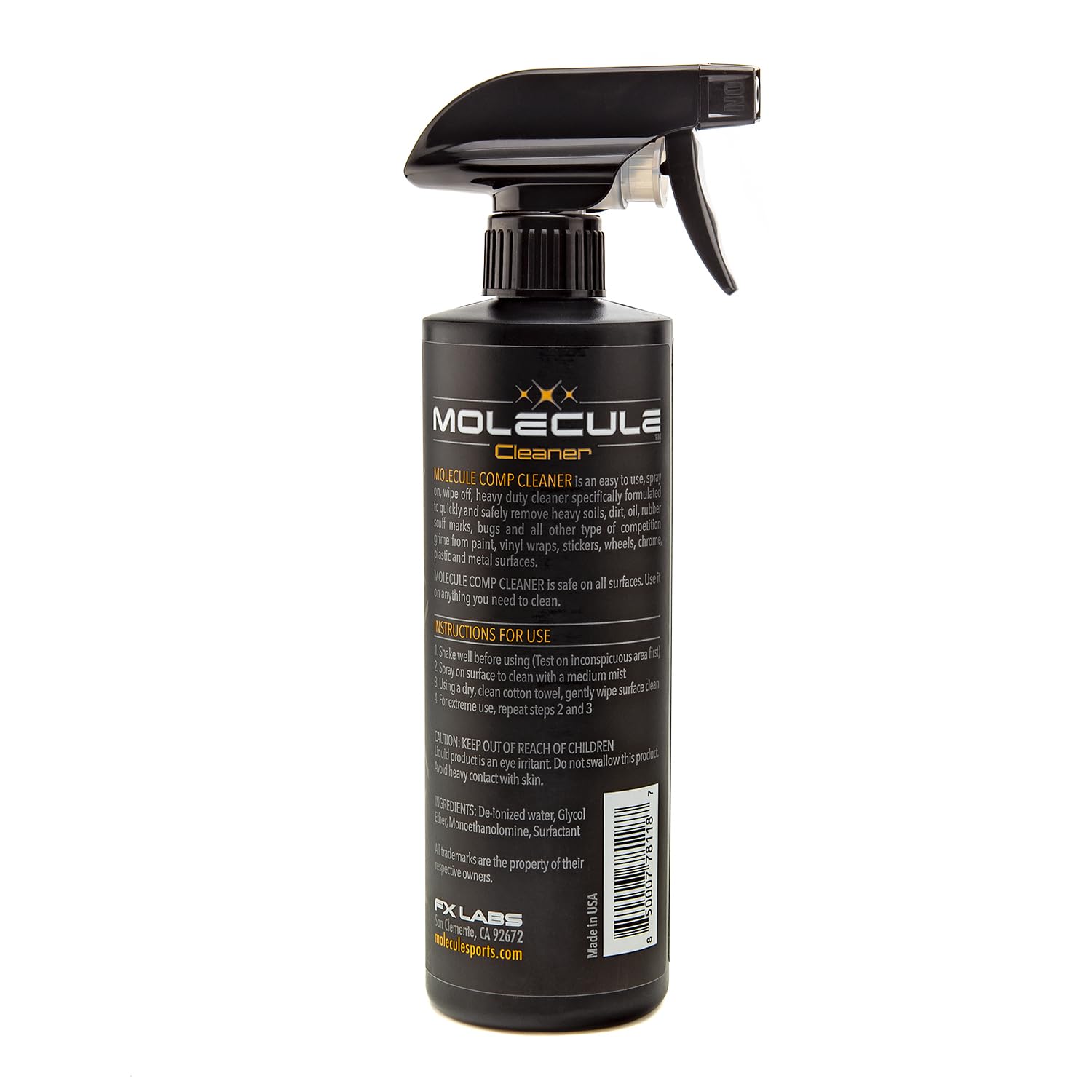 Molecule Competition Cleaner - Heavy Duty Spray & Wipe Solution for Rubber Marks, Oil & Dirt Removal (16oz) - Perfect for Gym Floors, Sports Equipment & Garage Cleaning