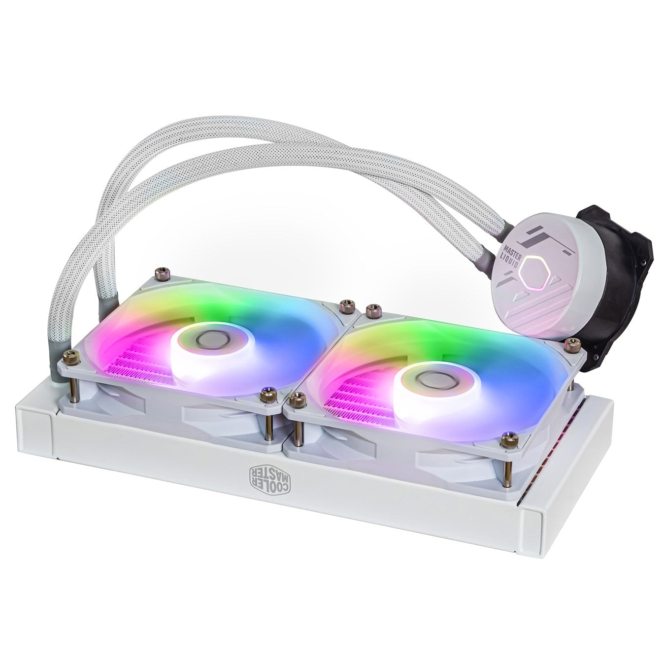 Cooler Master MasterLiquid 240L Core ARGB White - 240mm All-in-One Liquid CPU Cooler with Addressable RGB Lighting for Gaming PC, Workstation, and High-Performance Computer Builds