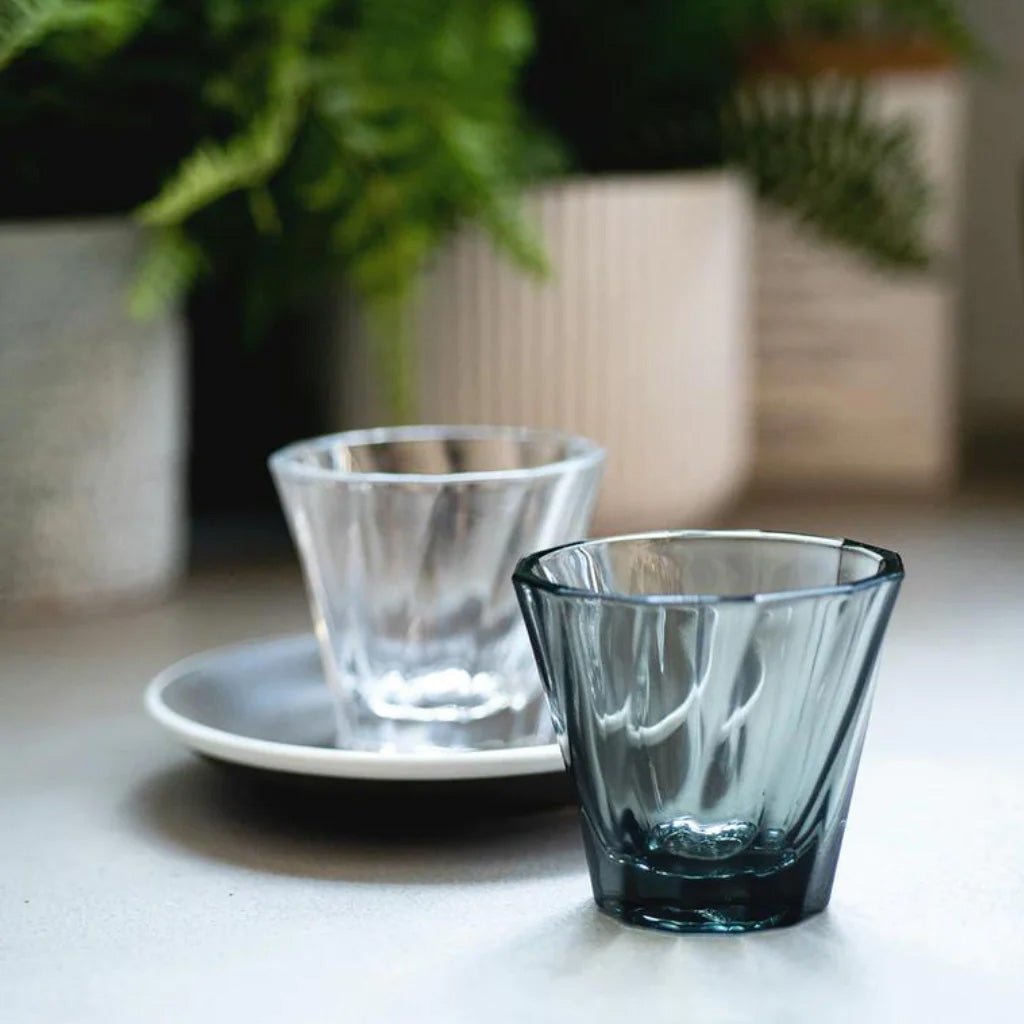 Loveramics Black Twisted Glass Coffee Cup - 12oz Handmade Ceramic Mug for Espresso, Latte & Cappuccino - Perfect for Home, Cafe & Office Use