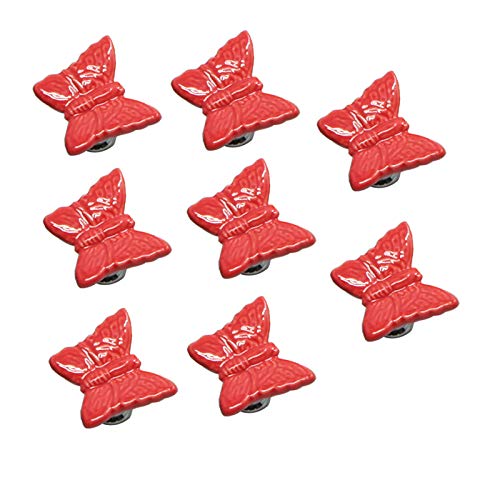 Red butterfly, 8 pcs