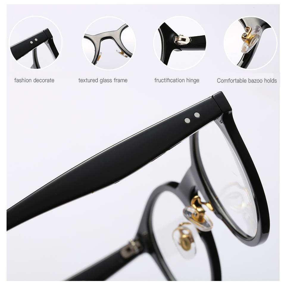 FEISEDY Reading Glasses for Men & Women - Lightweight Full Frame Round Readers with Standard Fit (B2478) - Perfect for Reading, Computer Use, and Office Work