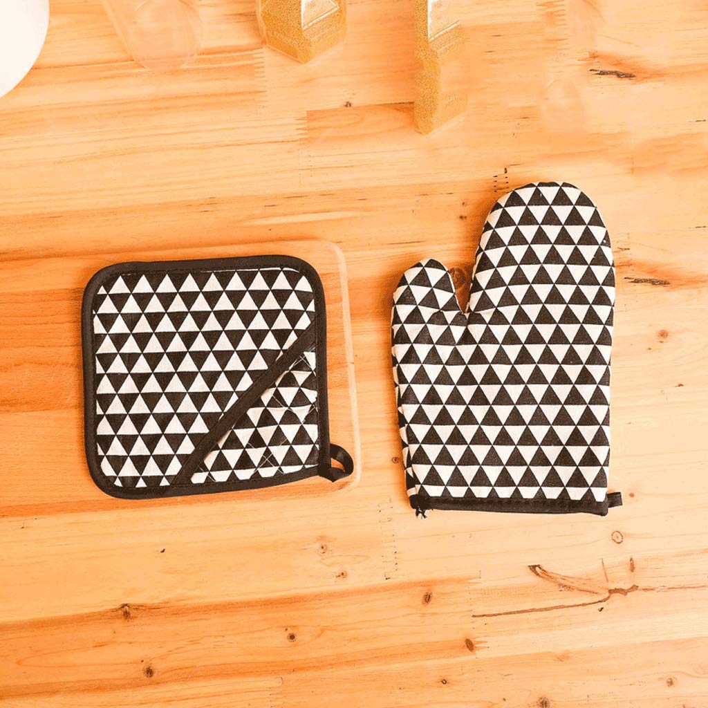 Heat Resistant BBQ & Oven Gloves - 932°F Insulated Baking Mitts for Grilling, Cooking & Kitchen Use - Microwave Safe Polyester Padded Hot Pads (Perfect for Baking, BBQ, Camping & Food Handling)