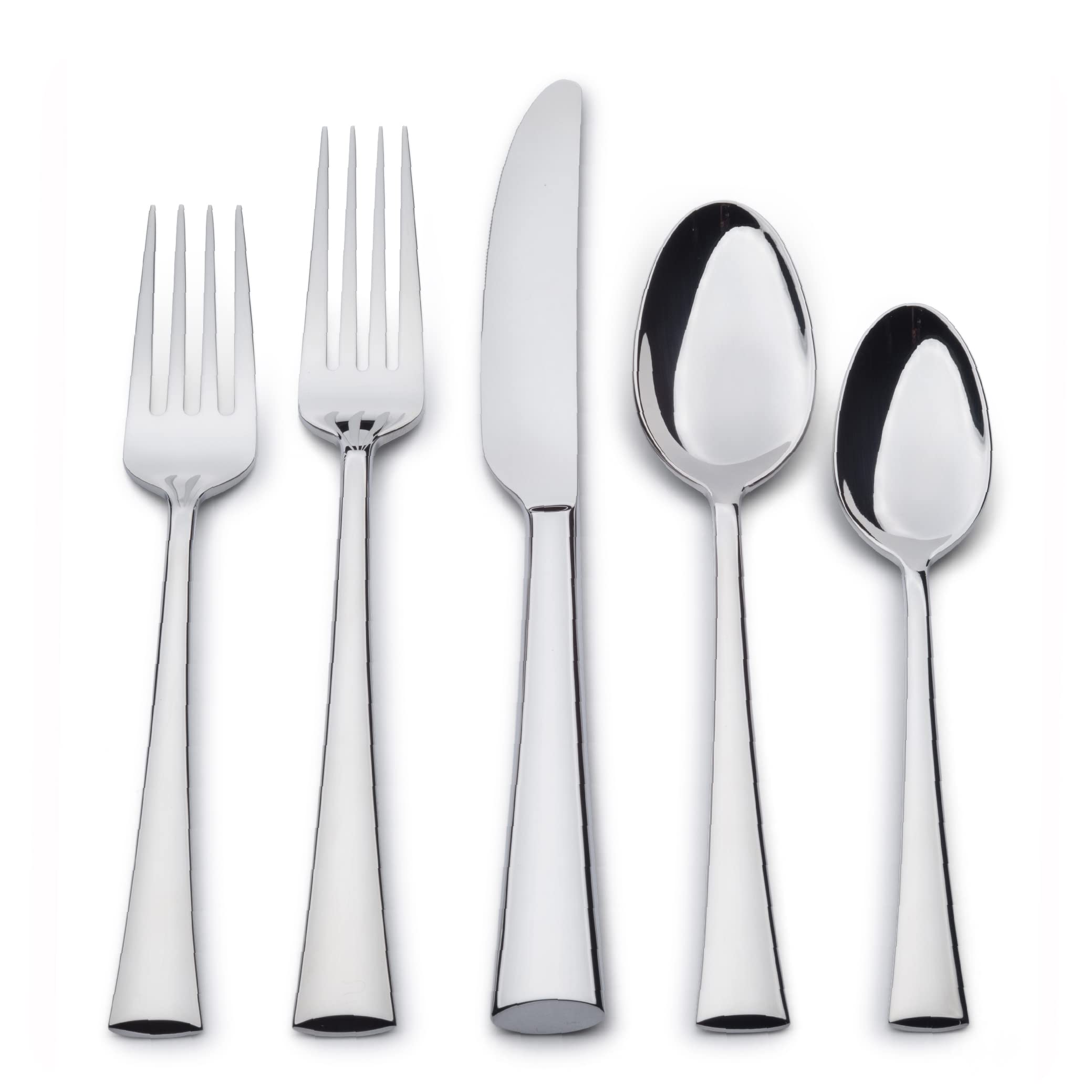 CHEFS 44-Piece Flatware Set for 8 - Stainless Steel Silverware Set with Knives, Forks & Spoons - Elegant Dinnerware for Restaurants, Weddings & Home Dining