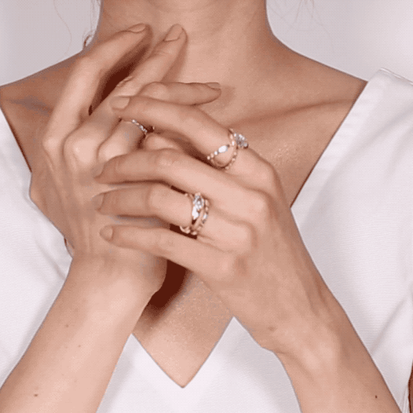 Pear X Ring - Elegant Stainless Steel Adjustable Fashion Ring for Women - Perfect for Daily Wear, Parties, and Gifts