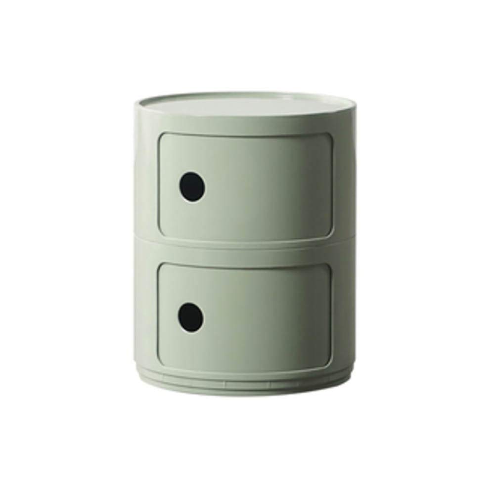 Modern Portable Nightstand for Bedroom & Living Room - Green 2-Tier Plastic End Table with Storage, Perfect for Small Spaces, Sofa Couch Side Table | Compact Home & Apartment Furniture for Convenient Organization