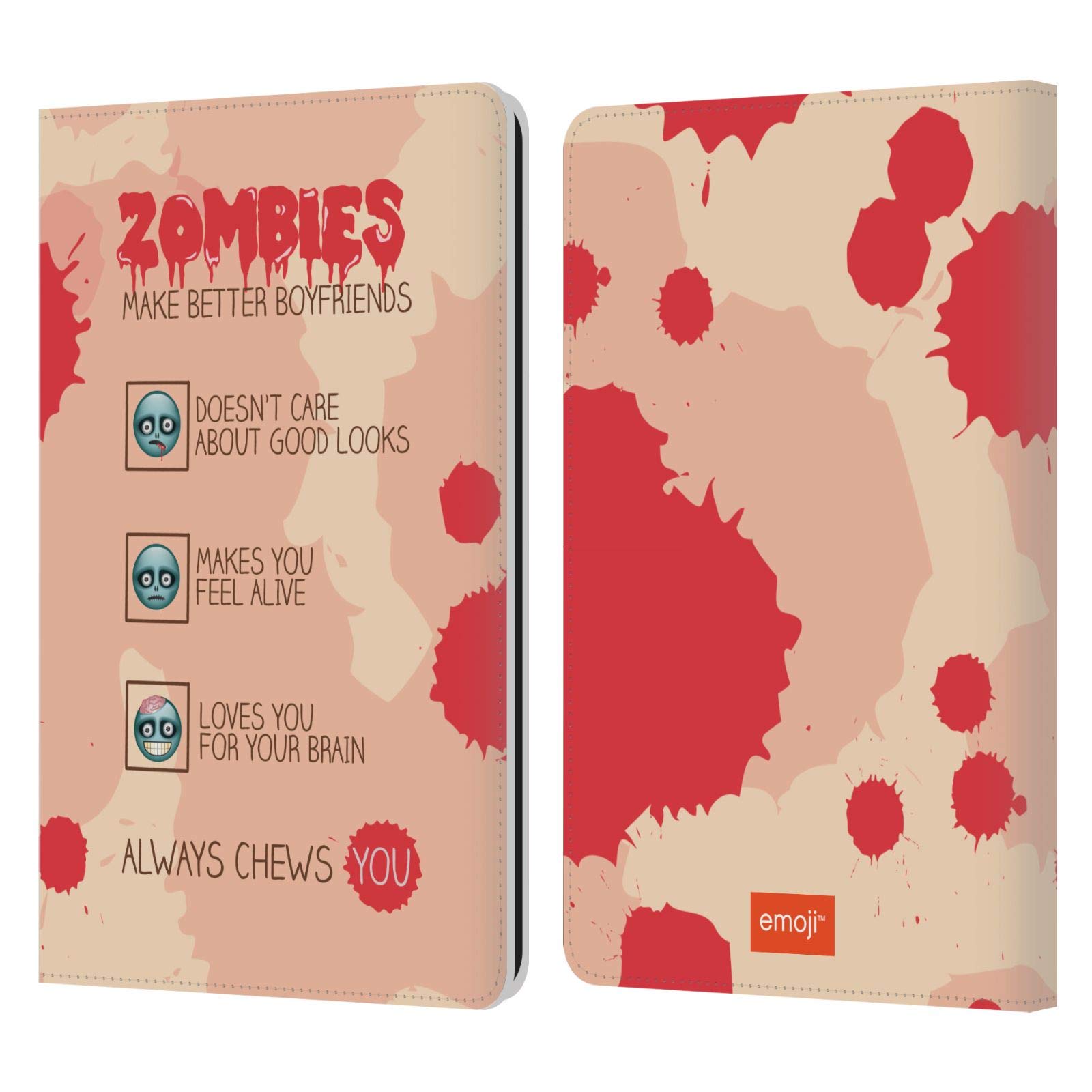 Official Emoji® Zombie Boyfriend Halloween Leather Book Wallet Case for Kindle Paperwhite 1/2/3 - Perfect for Halloween Costumes & Spooky Reading Accessories