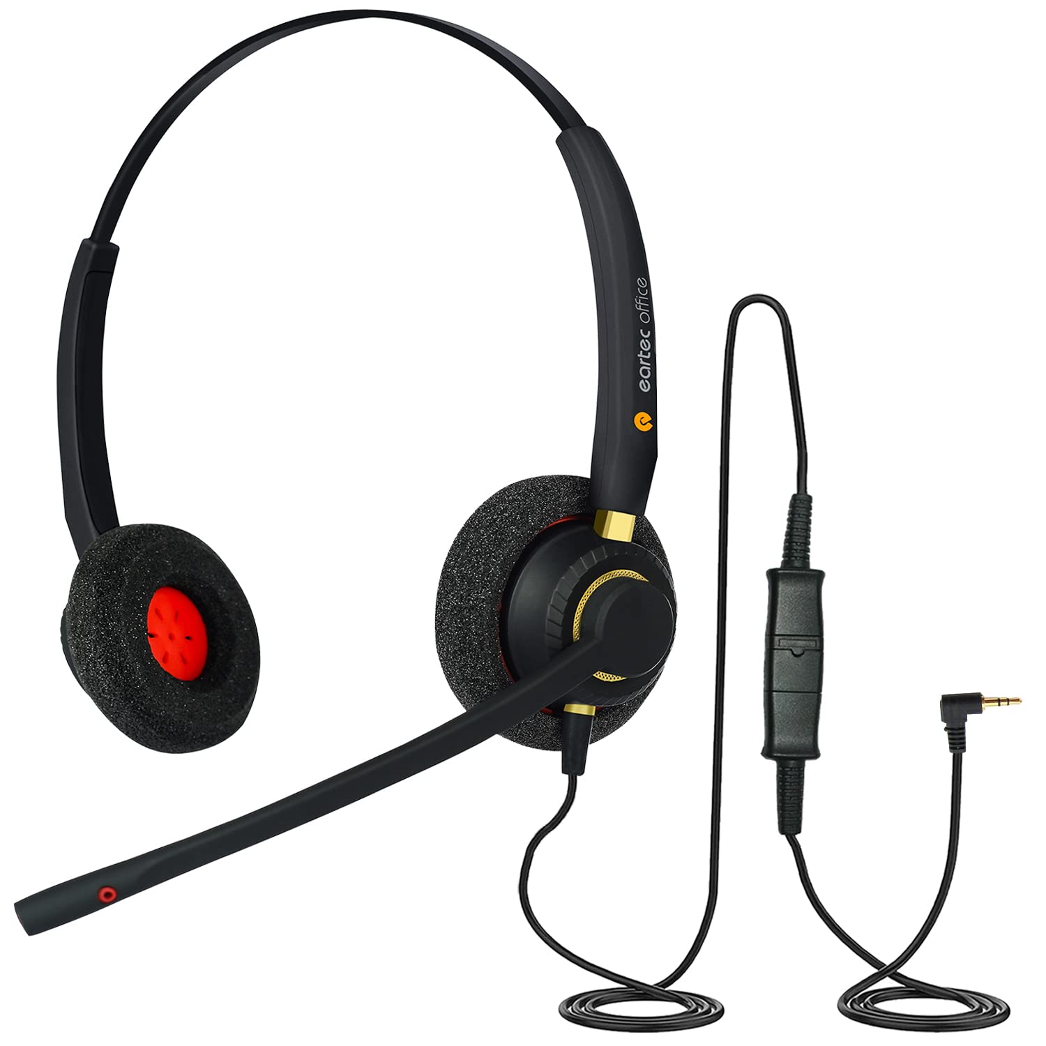 Gigaset DL500A DX800 ISDN DX600 ISDN VoIP Desk Phone Headset - Premium Sound & Comfort (EAR510D + QD011) for Home Office & Professional Workspaces