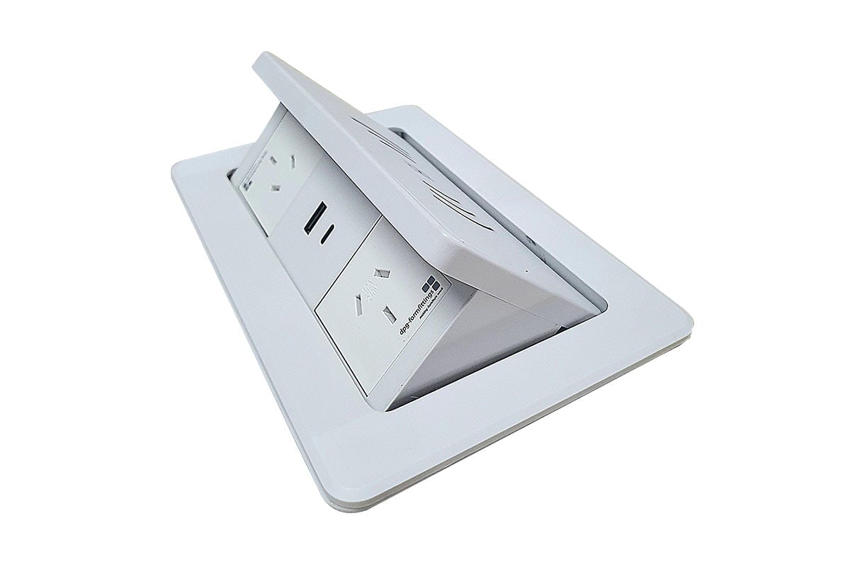 DPG Swift In-Desk Wireless Charger - Fast Qi-Certified Charging Pad for iPhone, Samsung & AirPods - Perfect for Office, Home & Workspace