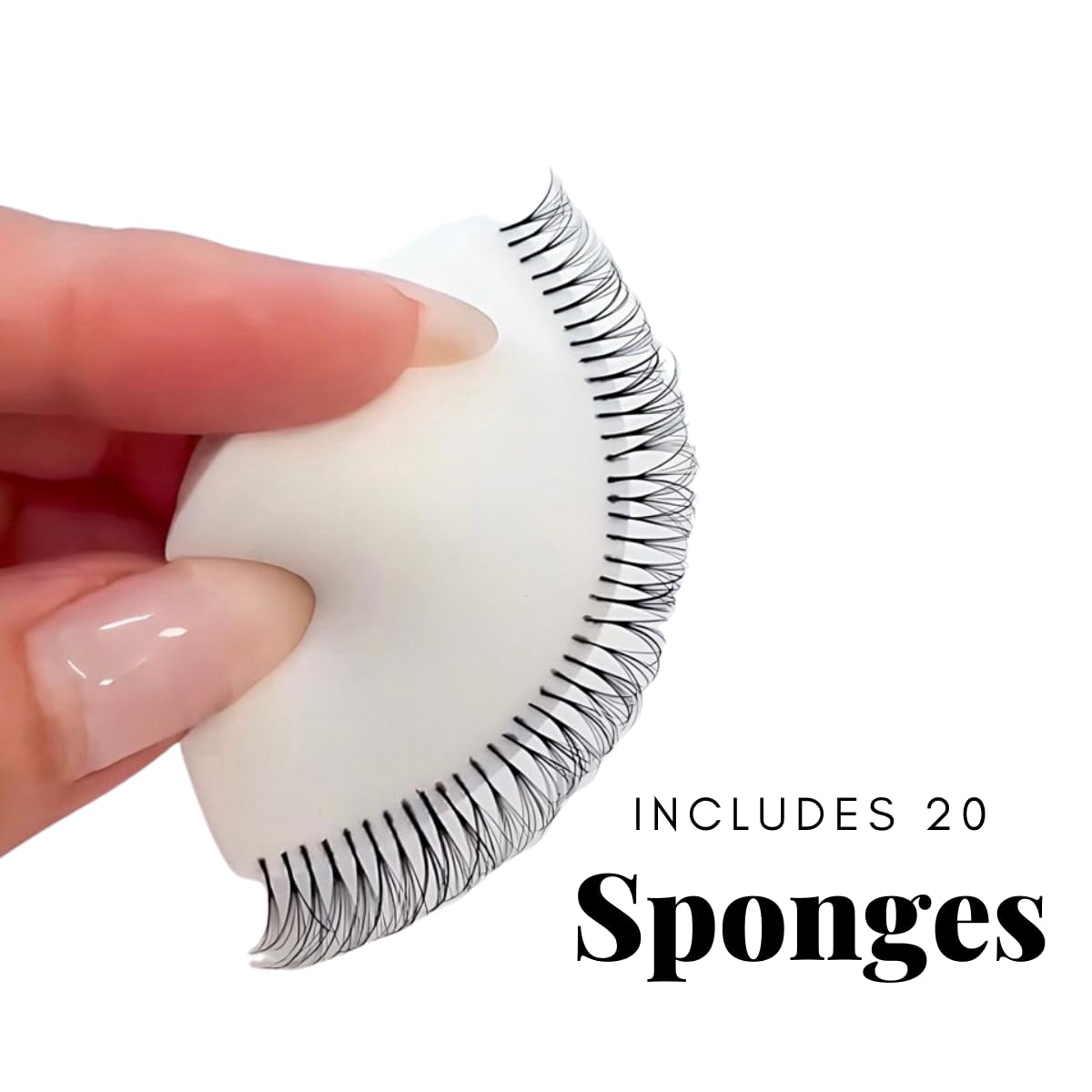 Professional Eyelash Extension Practice Sponges - 20pcs Eye Shape Sponges with Mapping Chart for Lash Artists | Perfect for Salon Training & DIY Lash Practice at Home