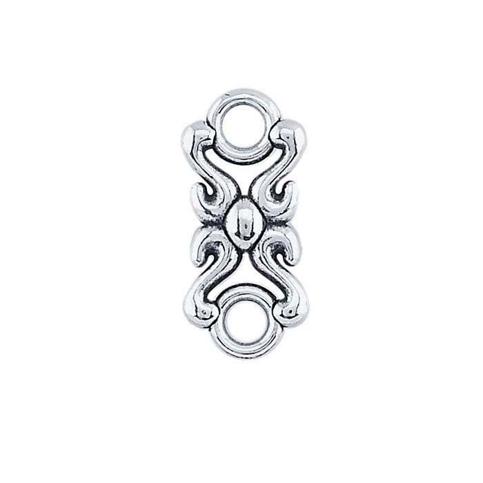 10-Pack Sterling Silver Filigree Scroll Link Components for DIY Jewelry Making - Perfect for Bracelets, Necklaces & Custom Jewelry Designs