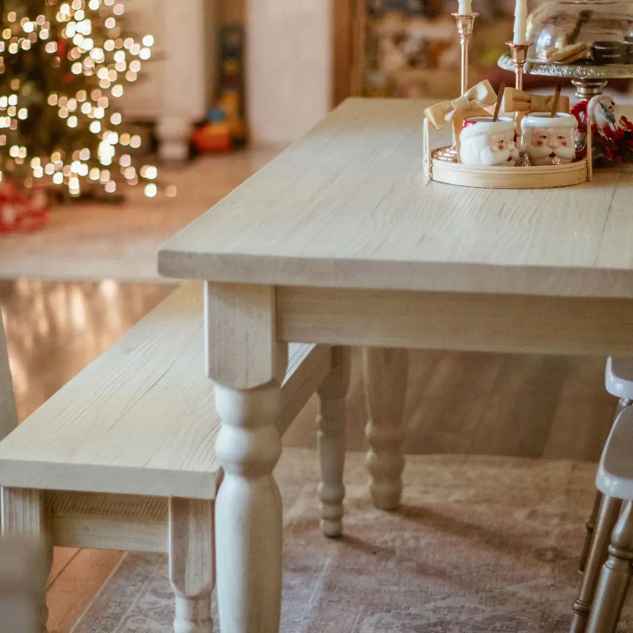 Valerie Original Modern Dining Table Set - Solid Wood Kitchen Table for 6 - Perfect for Family Dinners & Entertaining Guests
