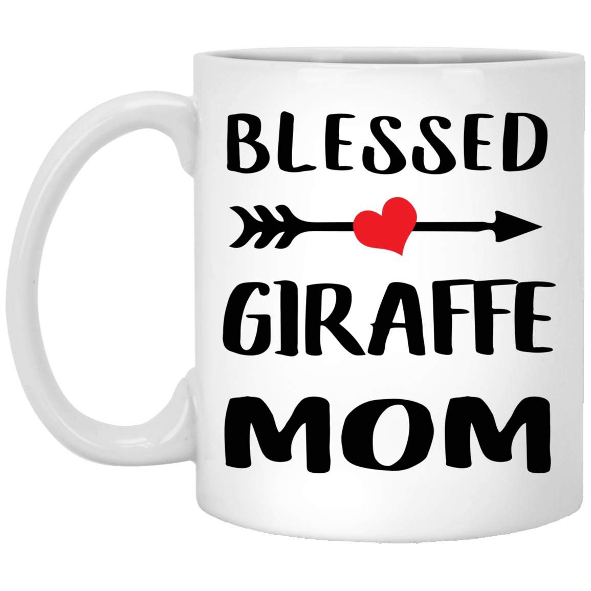 Blessed Giraffe Mom Coffee Mug - Funny 11oz White Ceramic Cup - Perfect Christmas Gift for Women 2024 - Great for Coffee, Tea & Office Use