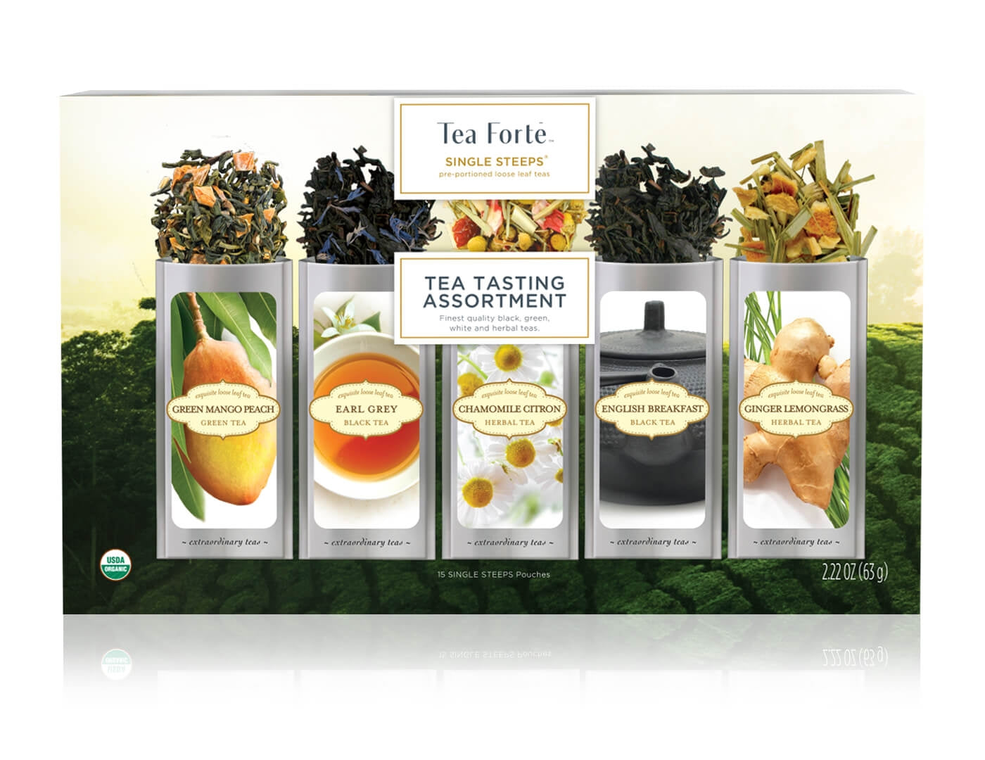 Single Steeps® Premium Tea Tasting Assortment - 12 Variety Pack of Loose Leaf Teas for Home, Office & Gifting | Herbal, Black & Green Tea Sampler Set