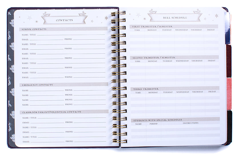 Harry Potter: Hogwarts Teacher's 12-Month Undated Planner - Perfect for Classroom Organization, Lesson Planning & Wizarding World Fans