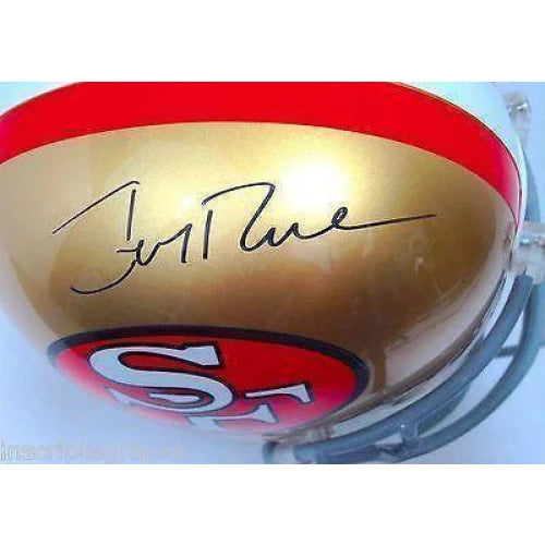 Authentic Jerry Rice Signed San Francisco 49ers Football Helmet with JSA COA - Rare NFL Collectible for Fans, Display & Memorabilia Collection