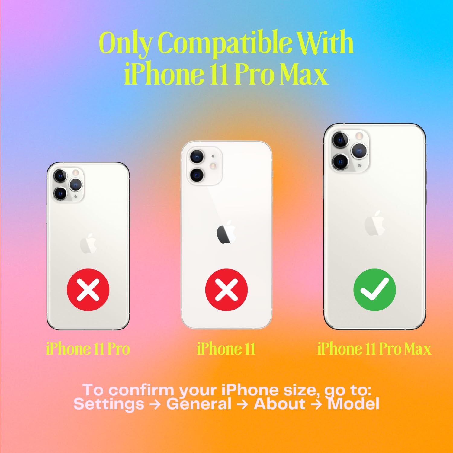 Neon Pink iPhone 11 Pro Max Case - Shockproof Flexible Protective Cover with Slim Fit - Perfect for Everyday Use, Gym & Outdoor Activities