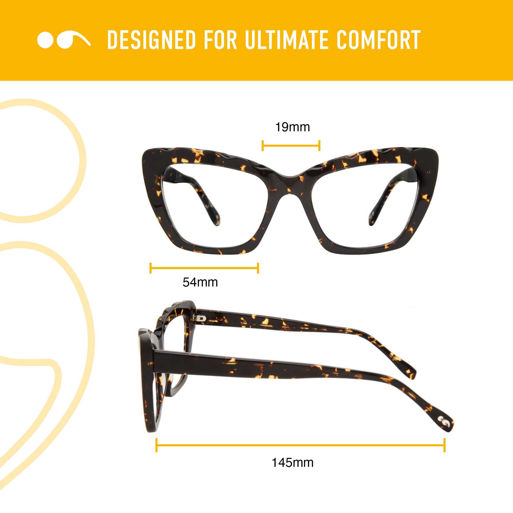 Scojo New York Carmine Street Blue Light Blocking Reading Glasses - Handmade Anti-Scratch Readers for Women & Men - Perfect for Computer Use, Reading & Office Work