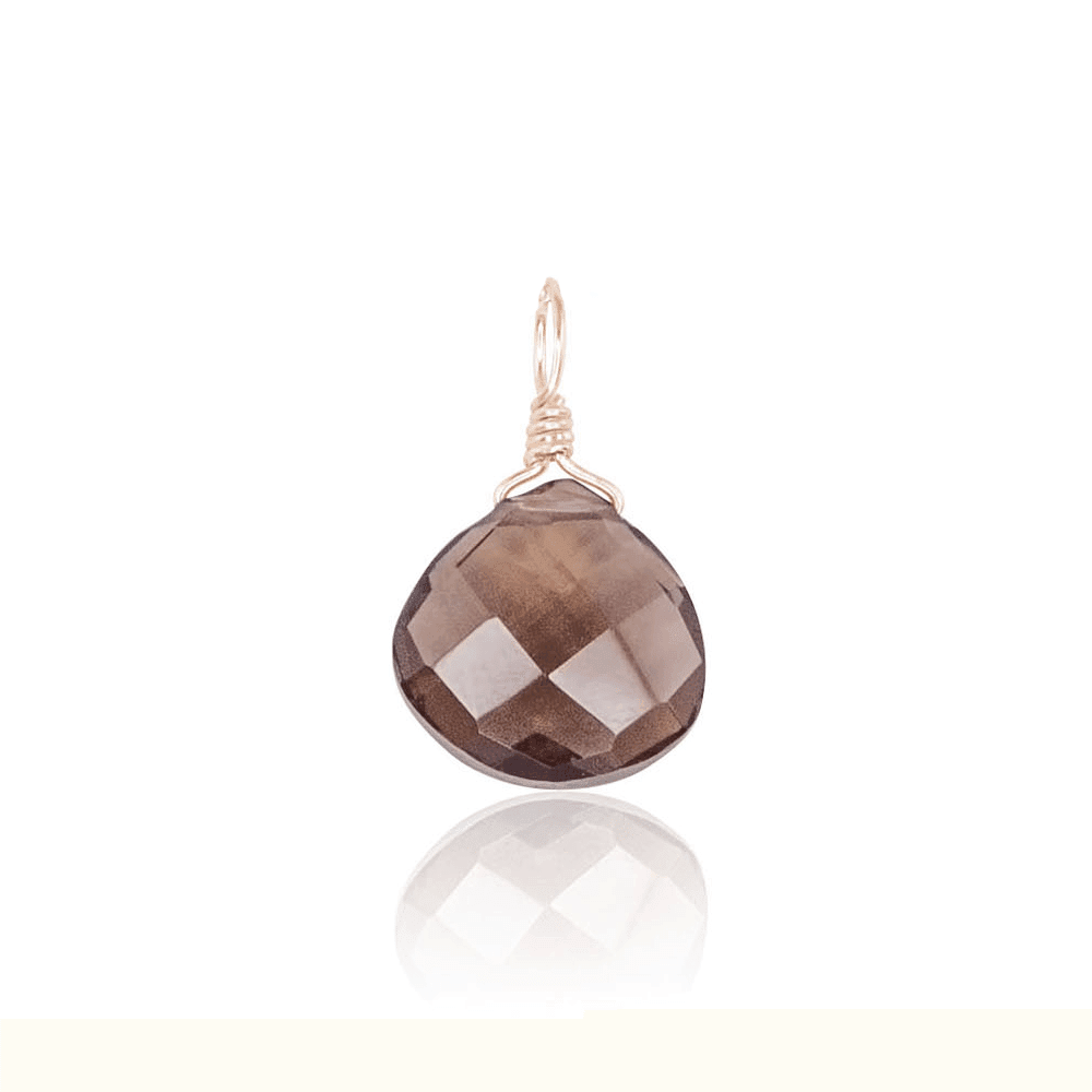 Natural Smoky Quartz Teardrop Pendant Necklace - Healing Crystal Jewelry for Women, Men - Perfect for Meditation, Yoga & Spiritual Gifts