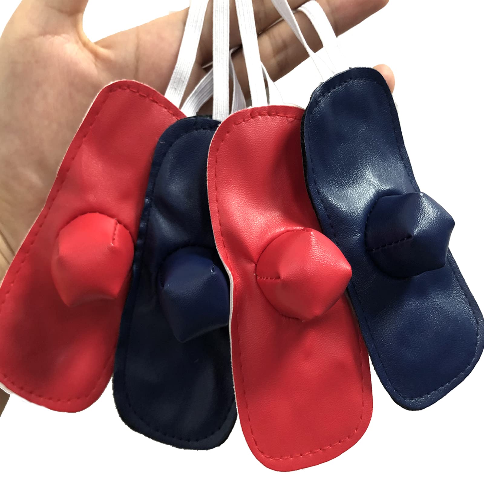 Gamefowl Rooster Leg Bands - 2 Pairs Blue & Red Chicken Leg Protectors for Cockfighting, Poultry Care & Show Birds - Durable Accessories for Training, Breeding & Protection