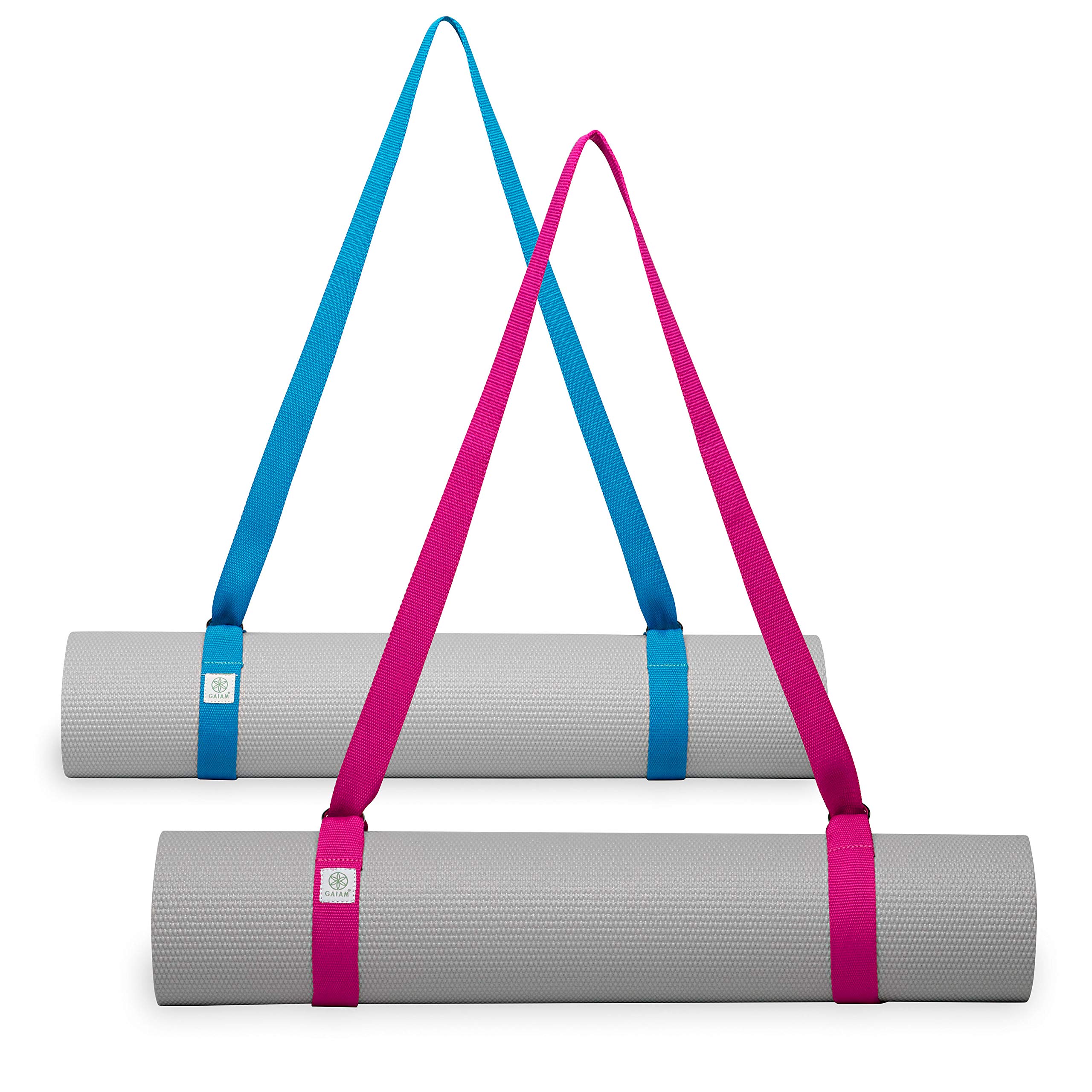 Gaiam Easy-Cinch Yoga Mat Sling - Premium Durable Carrying Strap for Yoga Mats with Secure Metal D-Rings | Perfect for Yoga Class, Gym & Travel Accessories (No Mat Included)