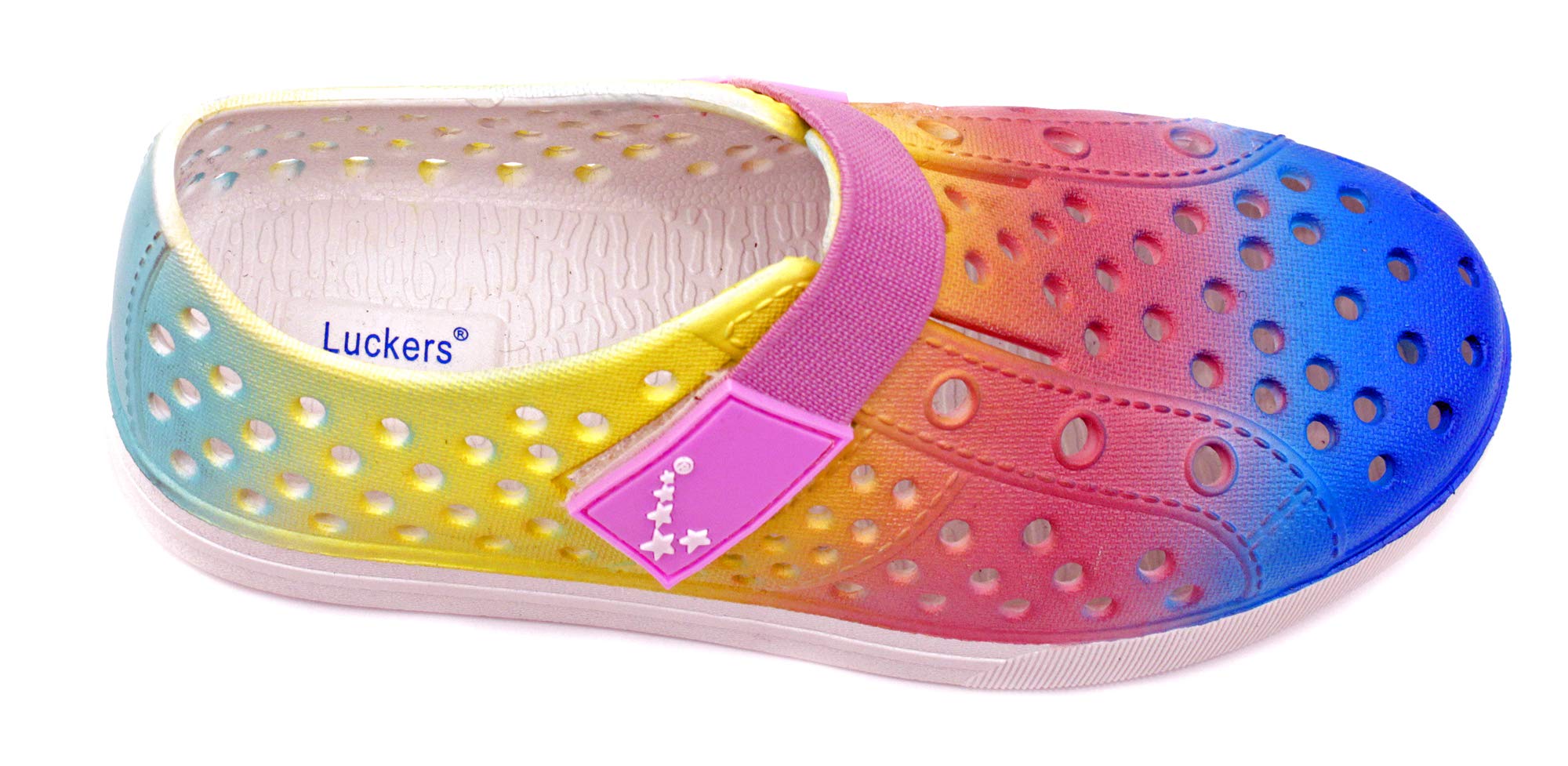 Luckers Girls Water Shoes Slip-On Quick Dry Sneakers for Beach Swimming Pool Outdoor Activities
