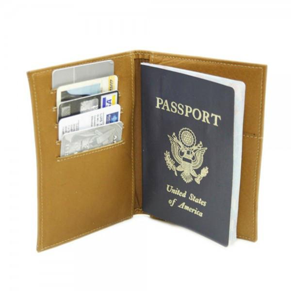 Genuine Leather Passport Holder - RFID Blocking Travel Wallet for Men & Women - Perfect for International Trips and Business Travel