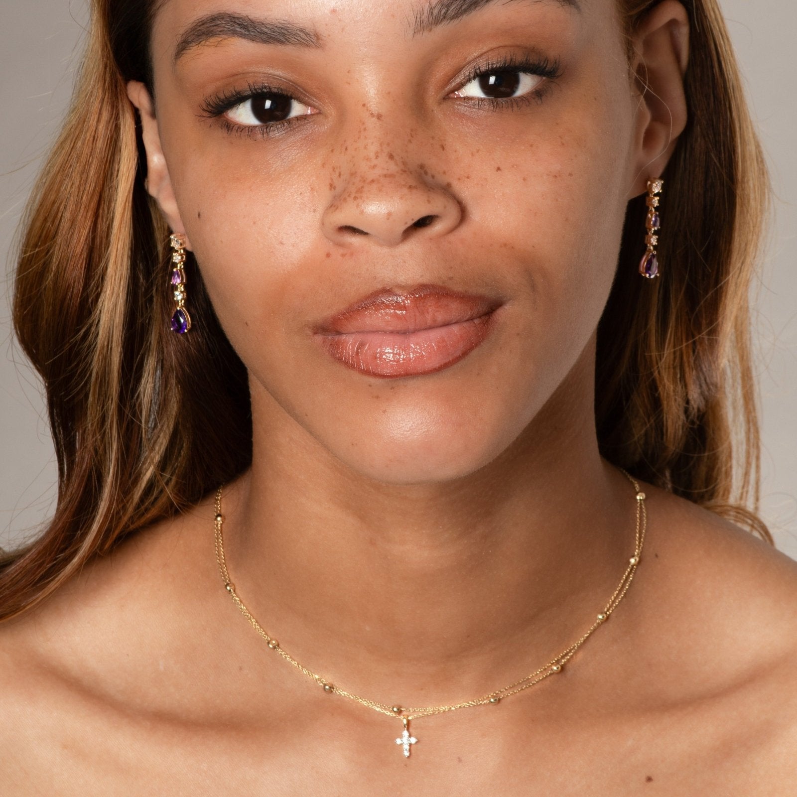 10k Yellow Gold Dainty Diamond Cross Pendant Necklace - Elegant Religious Jewelry for Women, Perfect for Gifts, Baptism, Weddings & Everyday Wear