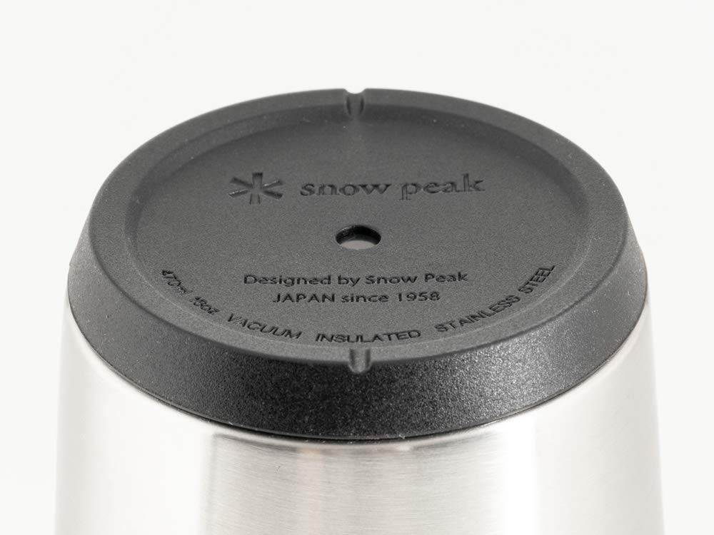 Snow Peak Shimo Tumbler 470ml Insulated Stainless Steel Travel Mug - Black, Leak-Proof, Keeps Drinks Hot/Cold for Hours - Perfect for Camping, Hiking & Outdoor Adventures