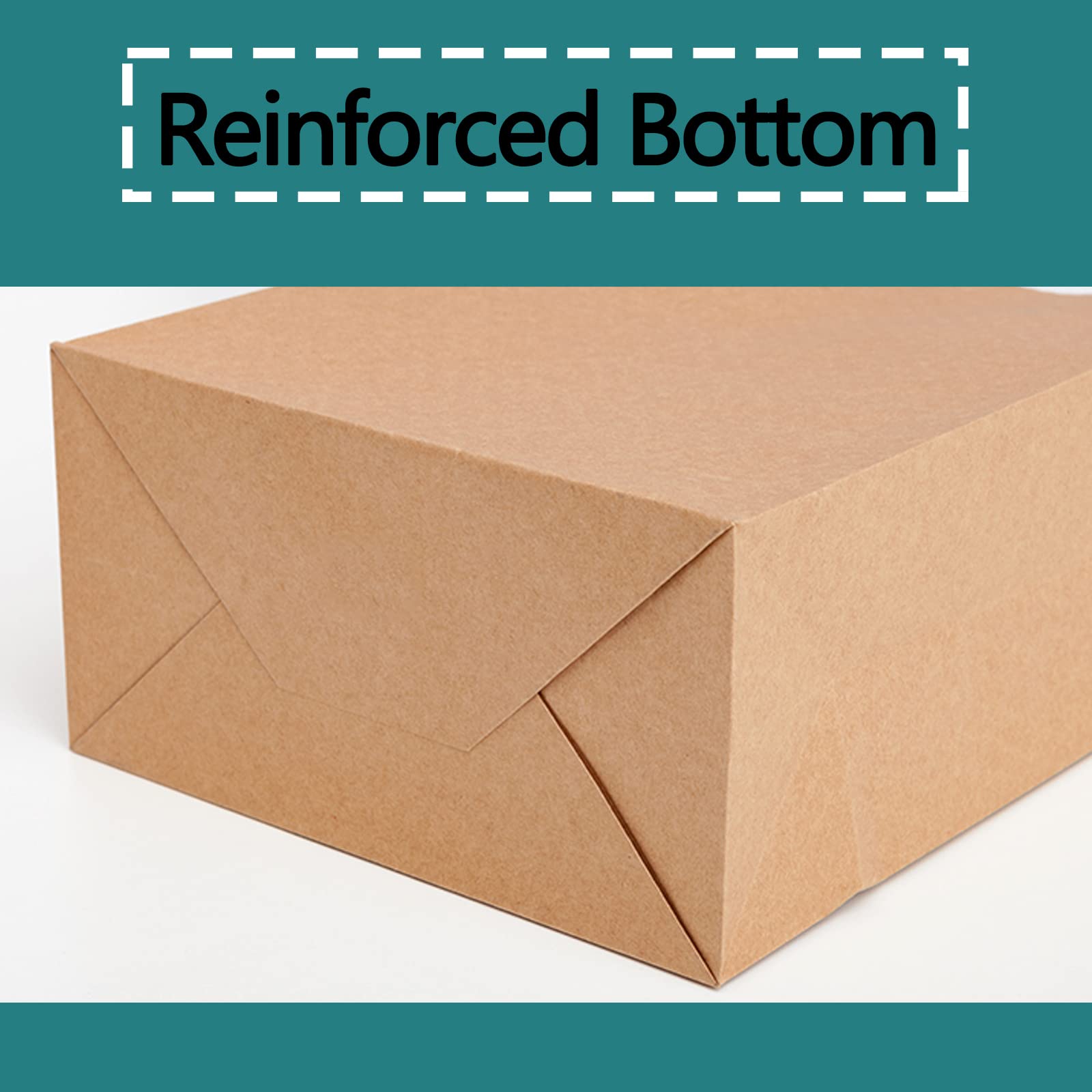 100 Pcs Kraft Paper Gift Bags with Handles - 5-6x3x8 Inches Bulk Gift Bags for Christmas, Baby Showers, Thanksgiving, Halloween, Easter, Mother's Day, Wedding & Bridal Showers - Perfect for Party Favors, Gift Wrapping & Holiday Celebrations - Ideal for Birthday Parties, Corporate Events & Retail Packaging