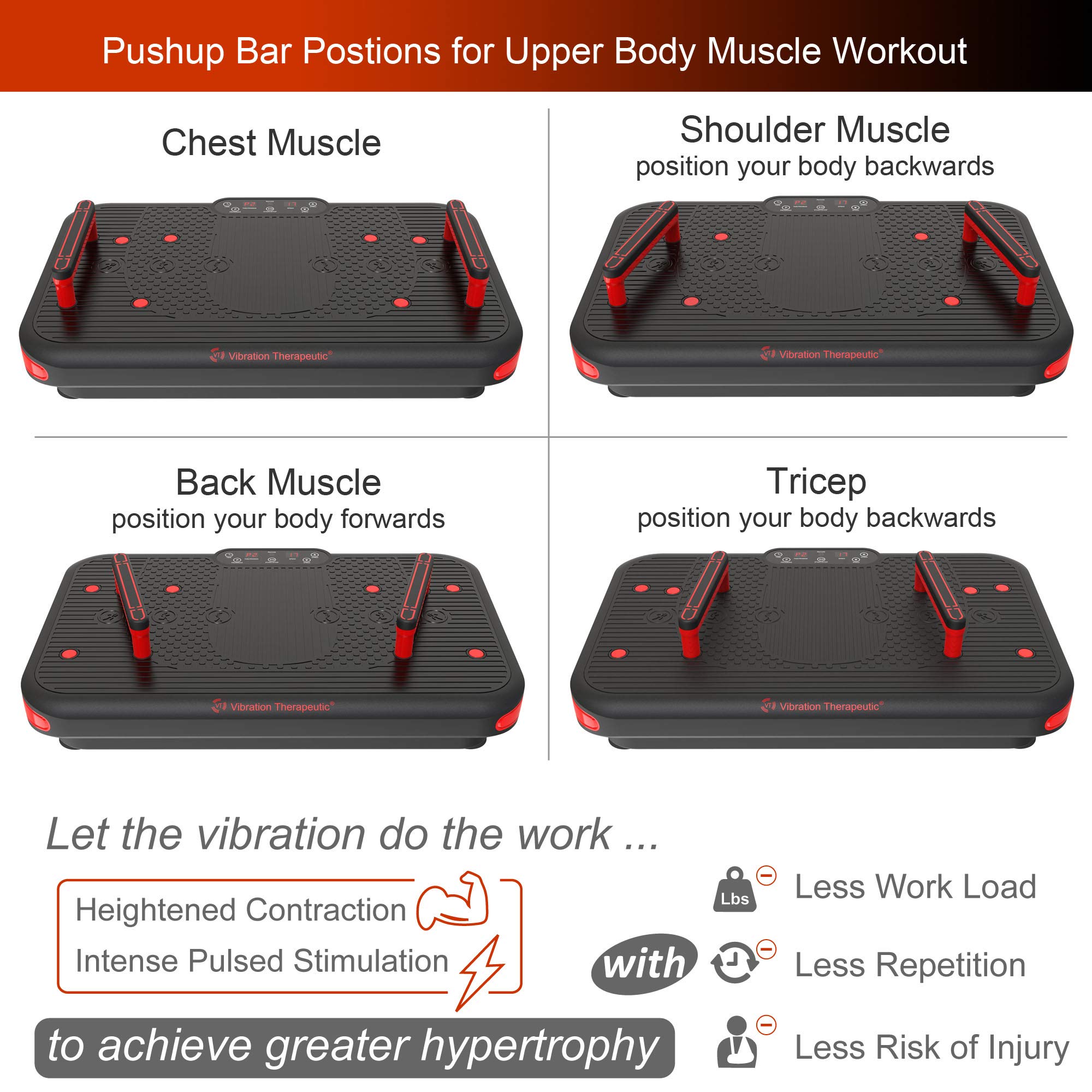 VT027 Vibration Plate Exercise Machine - Pivotal Oscillation, Low Frequency & High Amplitude | Patented Aluminum Twin-Coupler Design | Built-in Push-up Bars | Slim & Powerful Workout Equipment for Home Gym, Weight Loss & Muscle Toning
