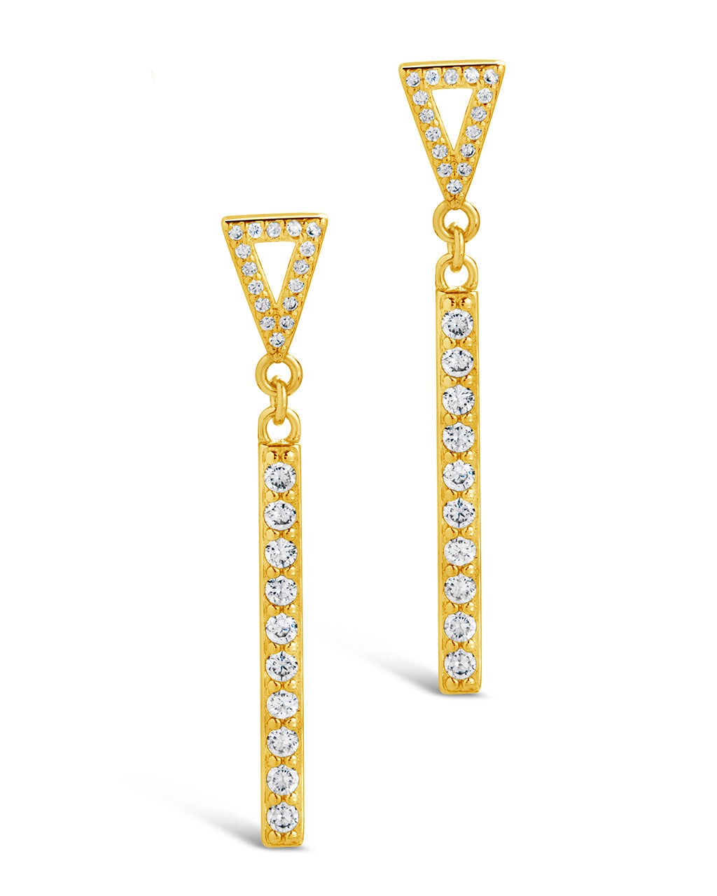 Kiki CZ Drop Stud Earrings for Women - Sparkling Cubic Zirconia Dangle Earrings for Party, Wedding & Everyday Wear