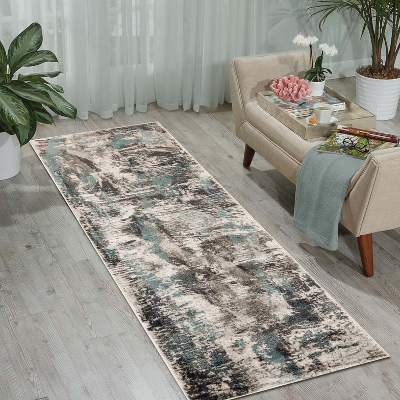 Kahuna Abstract Striped Indoor Area Rug - Soft Modern Bohemian Carpet for Living Room, Bedroom, Nursery - Non-Slip Comfortable Floor Mat for Home Decor
